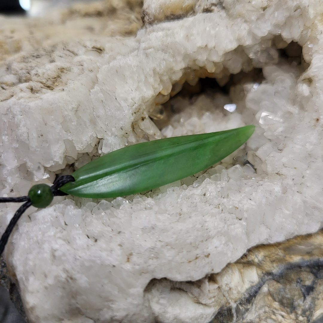 jade leaf pendant